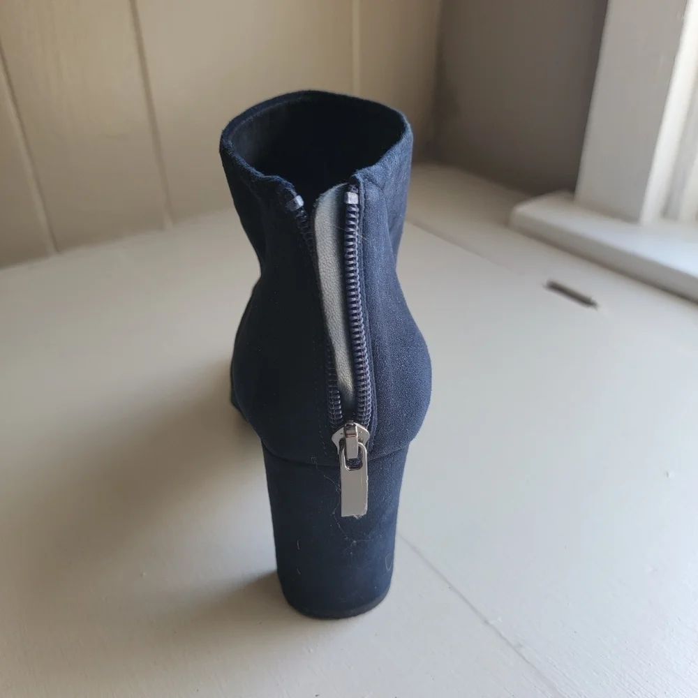 Vaneli, Navy Suede Bootie, 8 1/2 M